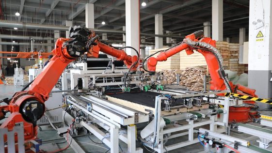 Robotic panel production line